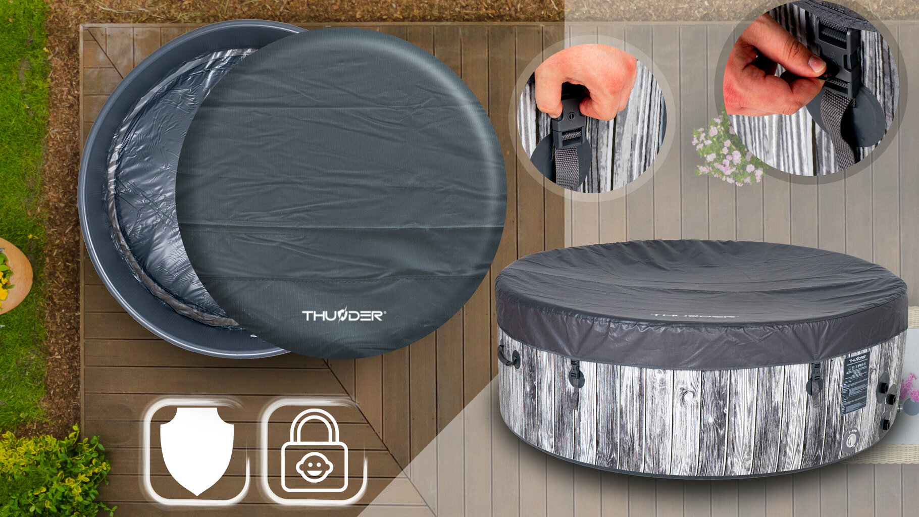 sukurinevoniavillagepilka2d58cpigiaureference belsilt Thunder Village sūkurinė vonia hidromasažas ir ozonas