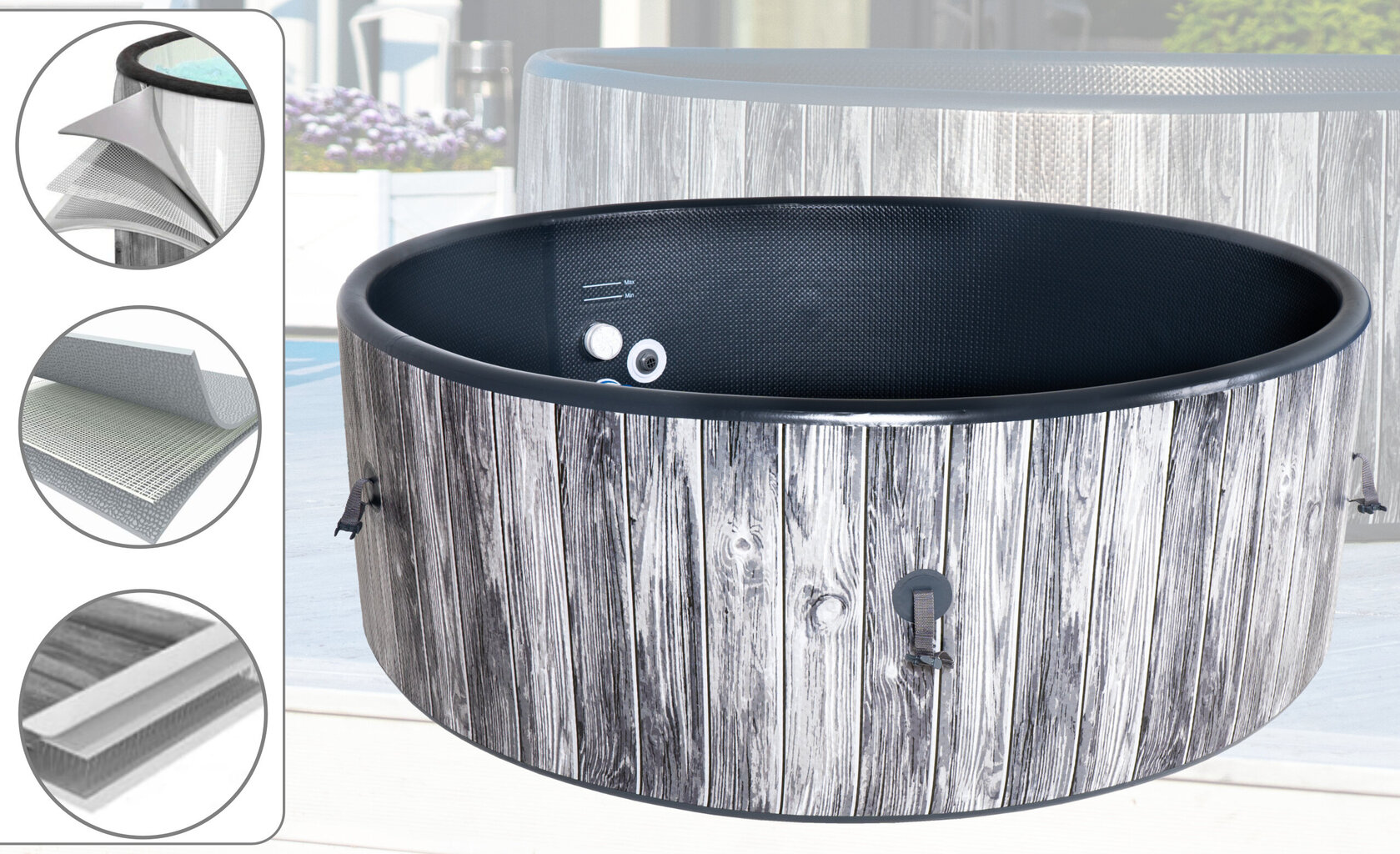 sukurinevoniavillagepilka8d7ea78d96f52b181c880c8ccb941699reference belsilt Thunder Village sūkurinė vonia hidromasažas ir ozonas