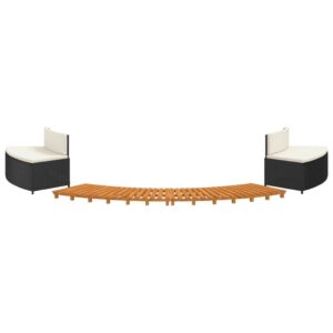 Sūkurinės vonios rėmas su suoliukais ir akacijos laiptais