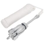 Sulankstomas inkaras su virve 30 m šviesus sidabras