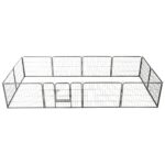 sunuaptvaras12daliuplienas80x60cmjuodasfa387reference belsilt Šunų aptvaras 12 dalių plienas 80x60cm juodas patvarus