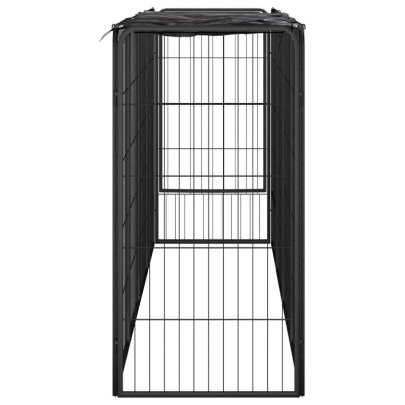 Šunų aptvaras vidaXL, 10 segmentų, juodas, 50 x 100 cm, plienas - Image 2