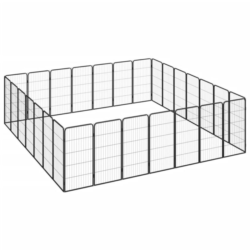 Šunų aptvaras vidaXL 50x100 cm juodas  patvarus ir erdvus