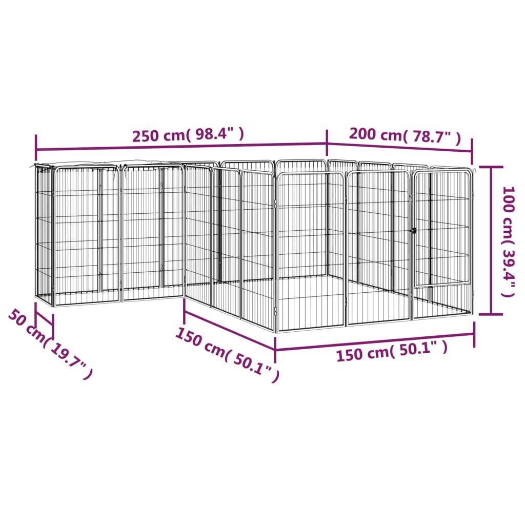 sunuaptvarasvidaxl50x100cm84f12internetureference  belsilt Šunų aptvaras vidaXL 50x100 cm juodas  tvirtas ir patikimas