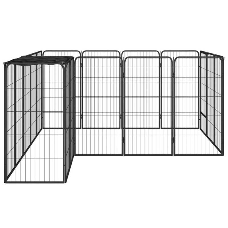 Šunų aptvaras vidaXL 50x100 cm juodas  tvirtas ir patikimas