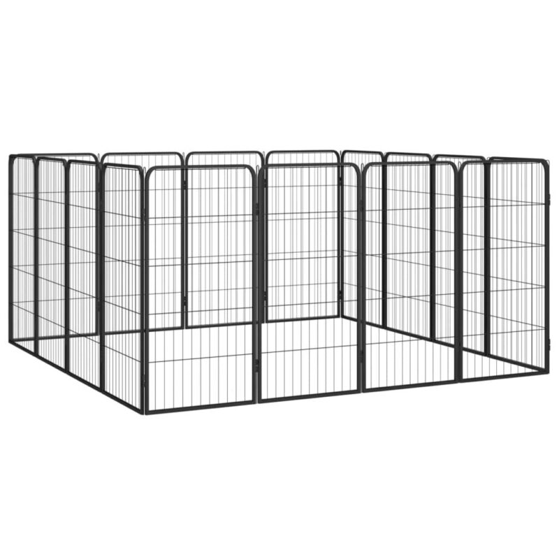 Šunų aptvaras vidaXL 250x150x100 cm juodas   Belsilt