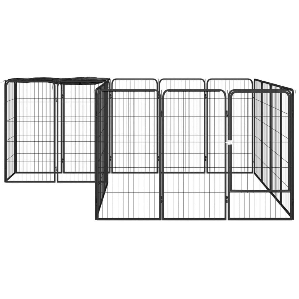 sunuaptvarasvidaxl50x100cmd9614reference  belsilt Šunų aptvaras vidaXL 50x100 cm juodas  tvirtas ir patikimas