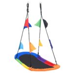 Sūpynės gandro lizdas su vėliavėlėmis 165×70 cm | Belsilt