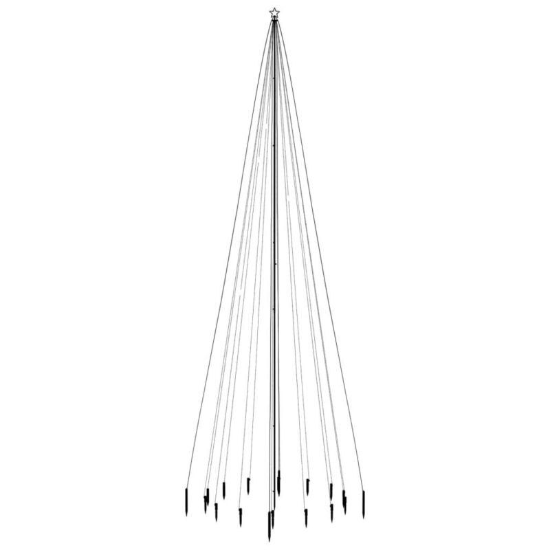 Šviečianti Kalėdų eglutė su kuoliuku  LED dekoracija 800 cm
