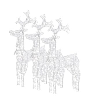 Šviečianti kalėdinė dekoracija Elniai su LED atspari drėgmei