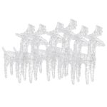 Šviečianti kalėdinė dekoracija Elniai su 40 LED lempučių