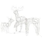 Šviečianti kalėdinė dekoracija Elniai su LED  belsilt