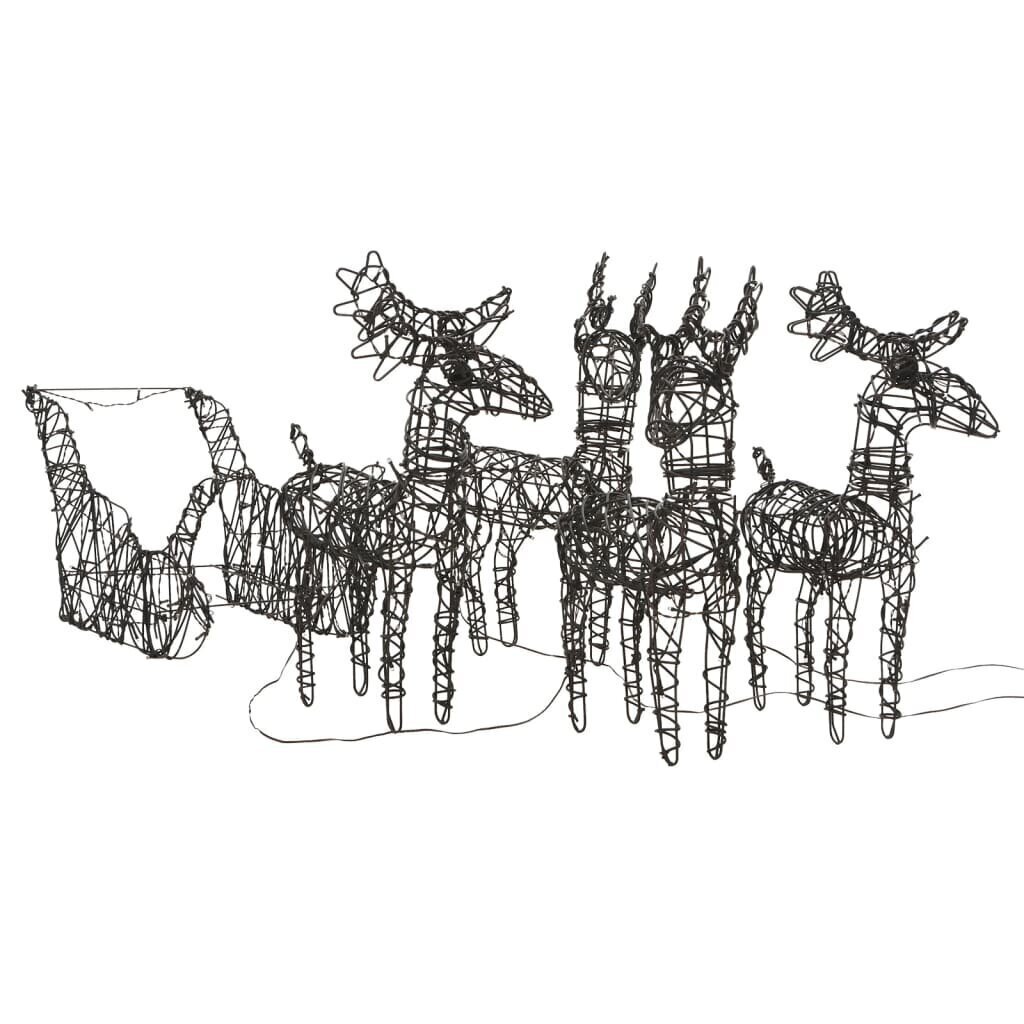 svieciantikaledinedekoracijaelniaiirroges756b9internetureference belsilt Šviečianti kalėdinė dekoracija Elniai ir rogės LED apšvietimas