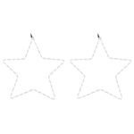 Šviečiančios kalėdinės žvaigždės 2 vnt su LED  belsilt
