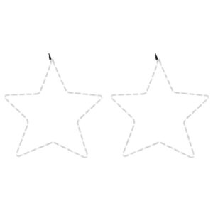 Šviečiančios kalėdinės žvaigždės 2 vnt su LED – belsi.lt