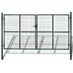 tinkliniaikiemovartaisugrotelemis289x719f4reference belsilt Tinkliniai kiemo vartai su grotelėmis 289x200 cm tvirti ir patvarūs