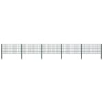 Tvoros segmentai su stulpais žalios sp 85×08m geležis