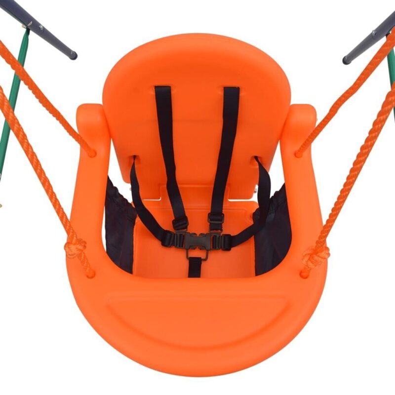 Vaikiškos sūpynės su saugos diržais, oranžinės