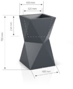 Gėlių vazonas su LED apšvietimu  atsparus ir patvarus