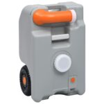 25 l vandens bakas su ratukais stovyklavimui  patvarus ir patogus