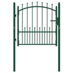 Vartai su smaigais 100x100 cm žalia  patikima apsauga