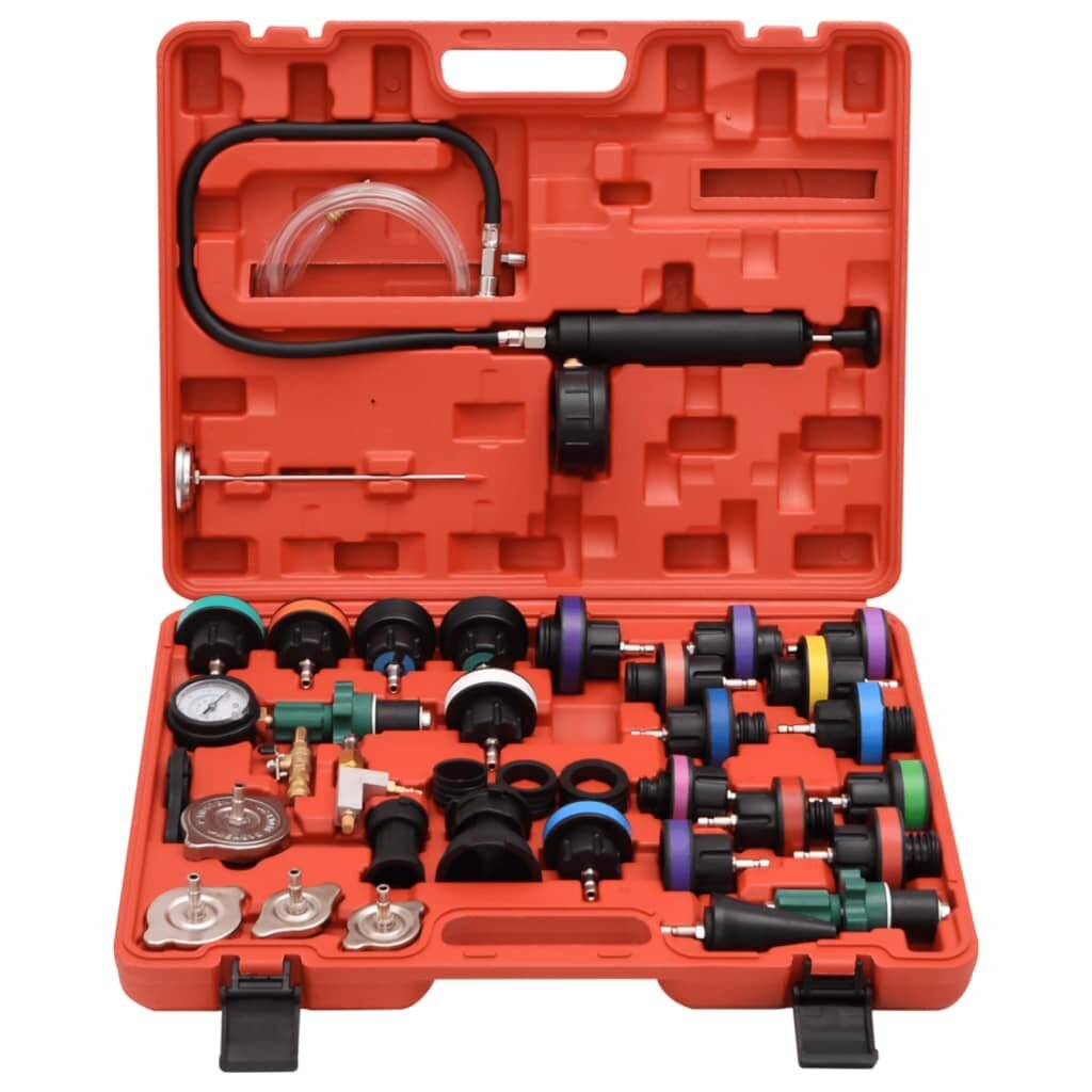 vidaxlausinimosistemosslegiomatuoklisraudonas52x405x95cm90767reference belsilt vidaXL aušinimo slėgio matuoklis su spalvotais adapteriais