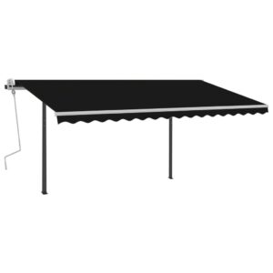 vidaXL automatinė markizė 4x3 m su LED ir vėjo jutikliu