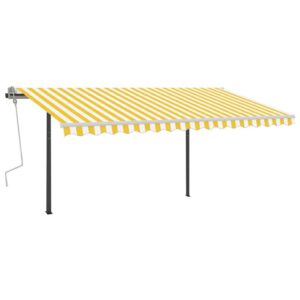 Automatinė markizė su LEDvėjo jutikliu 45x3 m vidaXL
