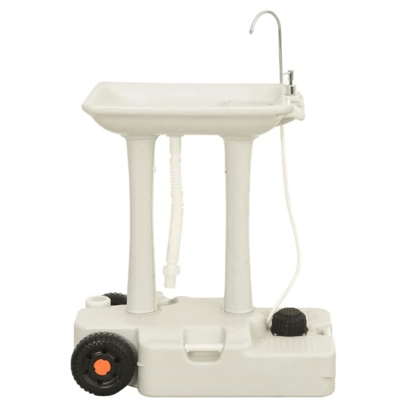 vidaXL Camping pastatomas stovyklavimo praustuvas, pilkas