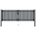 vidaXL dvigubi vartai 306×125 cm  tvirti ir patikimi