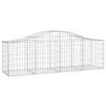 Išlenktas gabiono krepšys 200x50x6080 cm cinkuota geležis