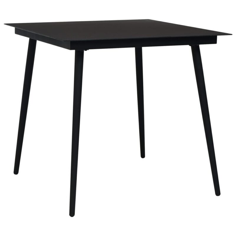 vidaXL Lauko valgomojo komplektas, 5 dalių, poliratanas ir stiklas - Image 2