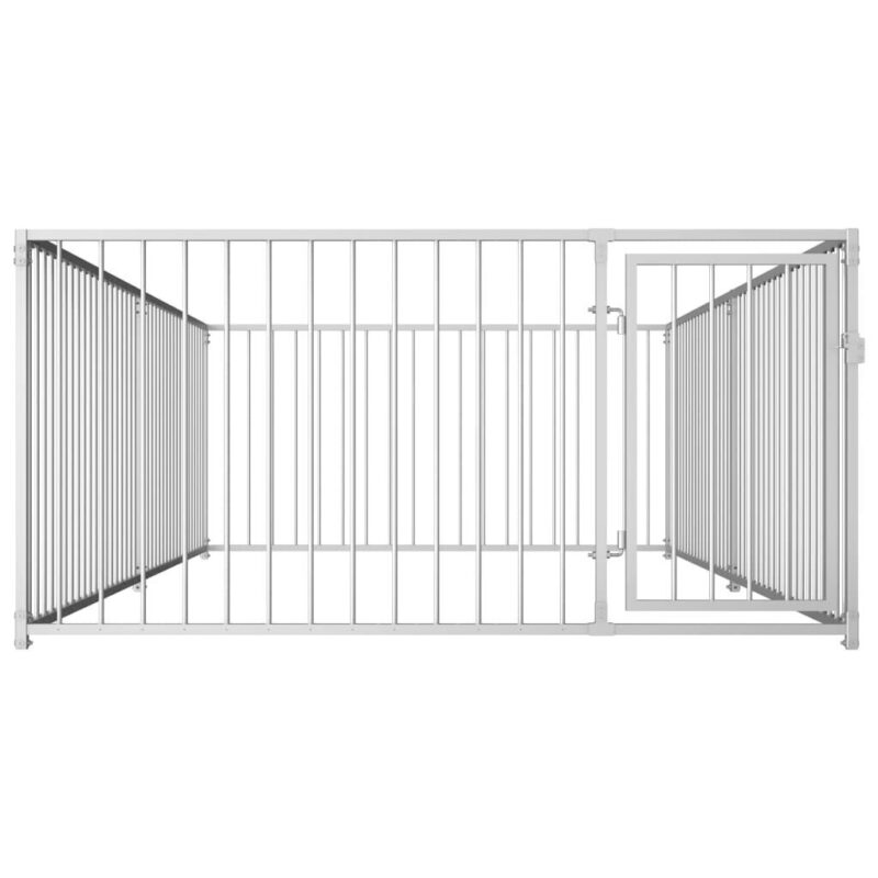 vidaXL lauko voljeras šunims, 200x400x100 cm - Image 2