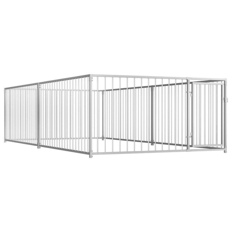 vidaXL lauko voljeras šunims, 200x400x100 cm