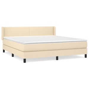 vidaXL Kreminė lova su spyruoklėmis 180×200 cm  Komfortas