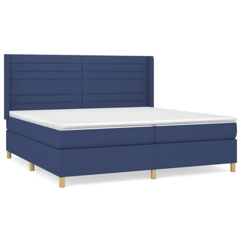 vidaXL lova su spyruoklėmis ir čiužiniu 200x200 cm mėlyna