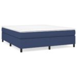 vidaxllovasuspyruoklemisirciuziniumelyna43bdcreference  belsilt vidaXL mėlyna lova su spyruoklėmis ir čiužiniu 180x200 cm