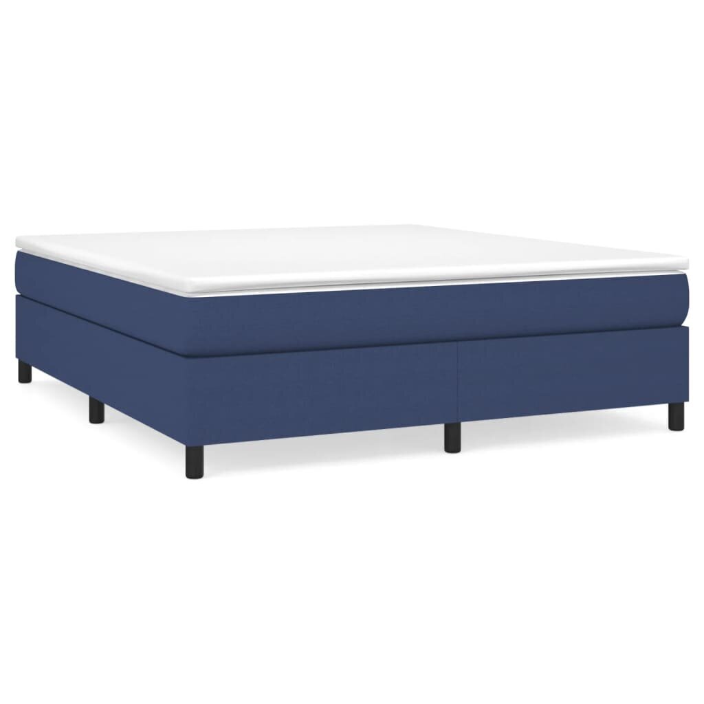 vidaxllovasuspyruoklemisirciuziniumelyna43bdcreference  belsilt vidaXL mėlyna lova su spyruoklėmis ir čiužiniu 180x200 cm