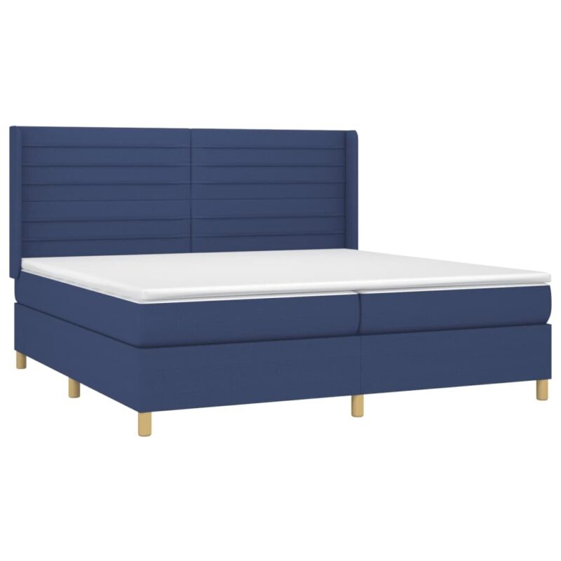 vidaXL lova su spyruoklėmis ir čiužiniu 200x200 cm mėlyna