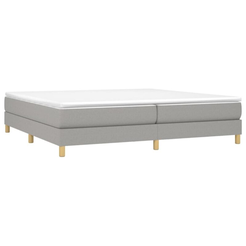 vidaXL lova su spyruoklėmis ir čiužiniu 200x200 cm pilka