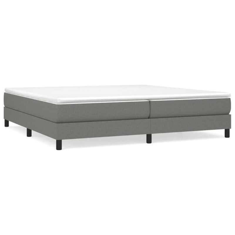 vidaXL lova su spyruoklėmis ir čiužiniu 200x200 cm tamsiai pilka