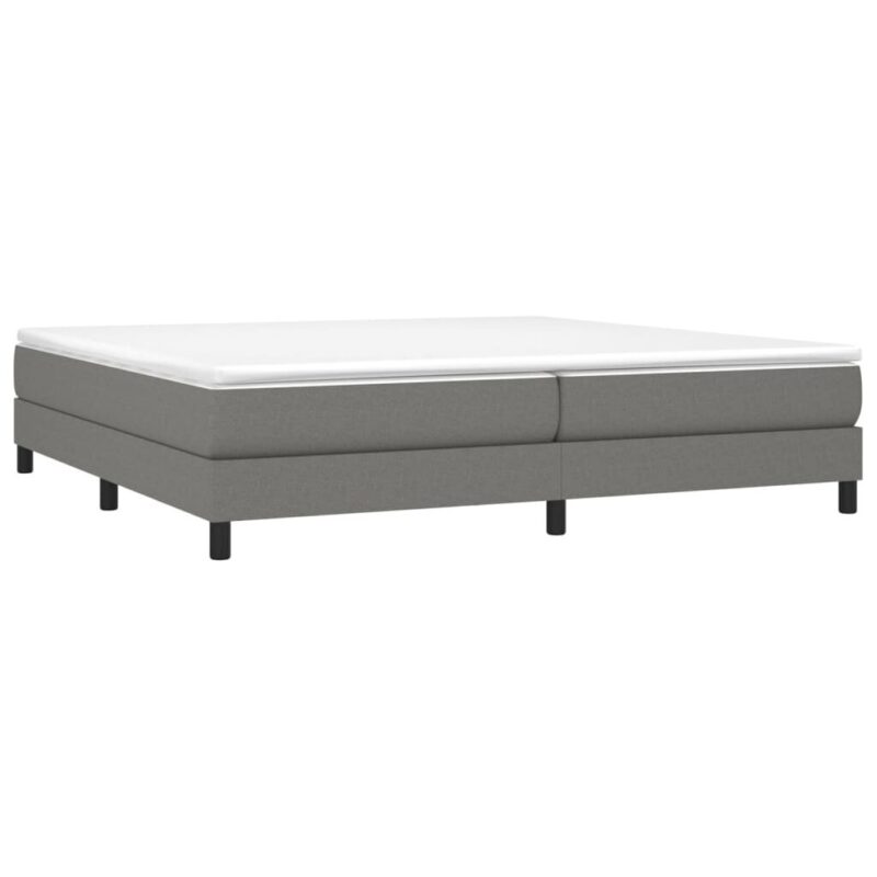 vidaXL lova su spyruoklėmis ir čiužiniu 200x200 cm tamsiai pilka