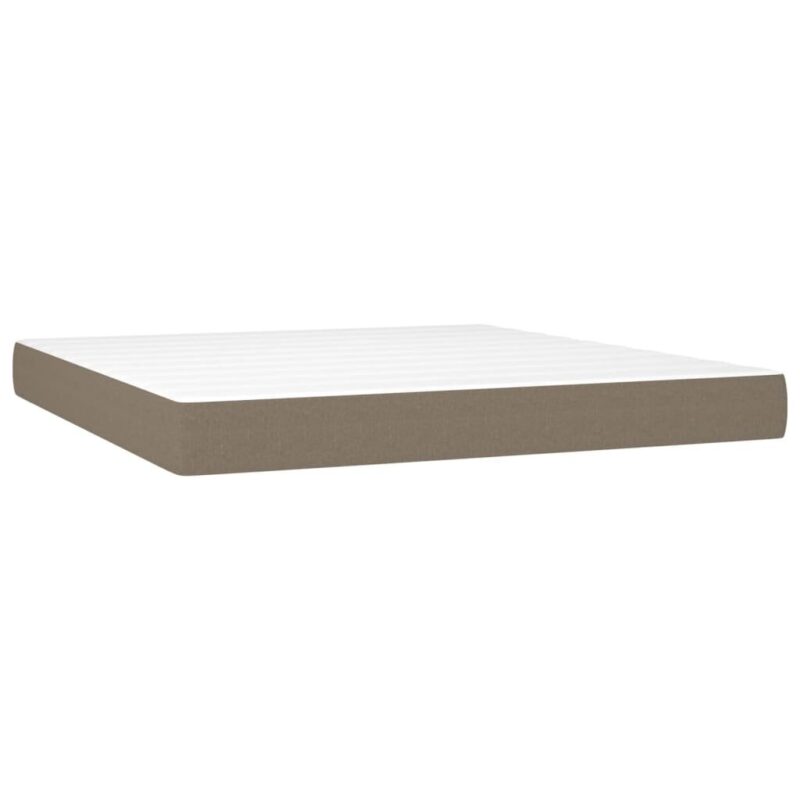 vidaXL lova su spyruoklėmis ir čiužiniu 180x200 cm taupe