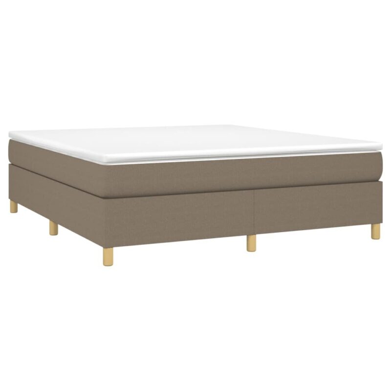 vidaXL lova su spyruoklėmis ir čiužiniu 180x200 cm taupe