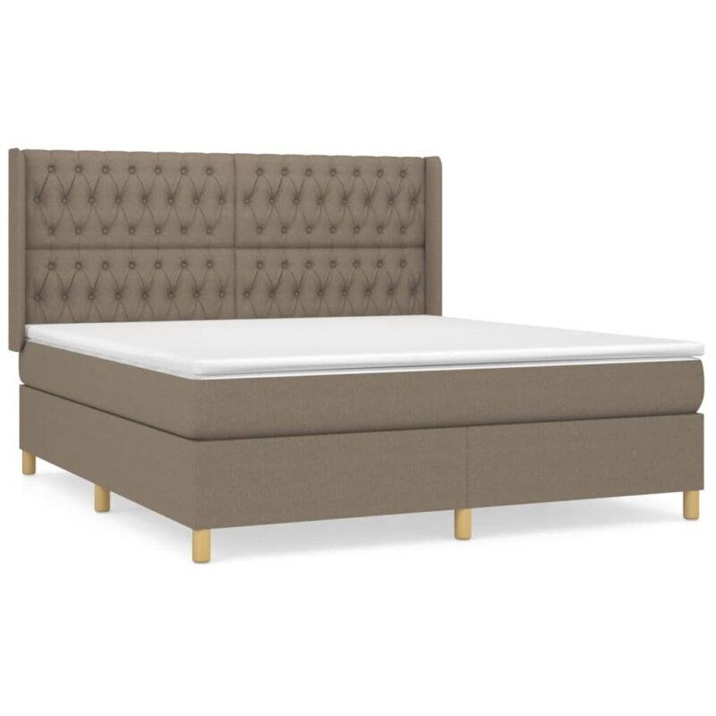 vidaXL lova su spyruoklėmis ir čiužiniu 180×200 cm audinys