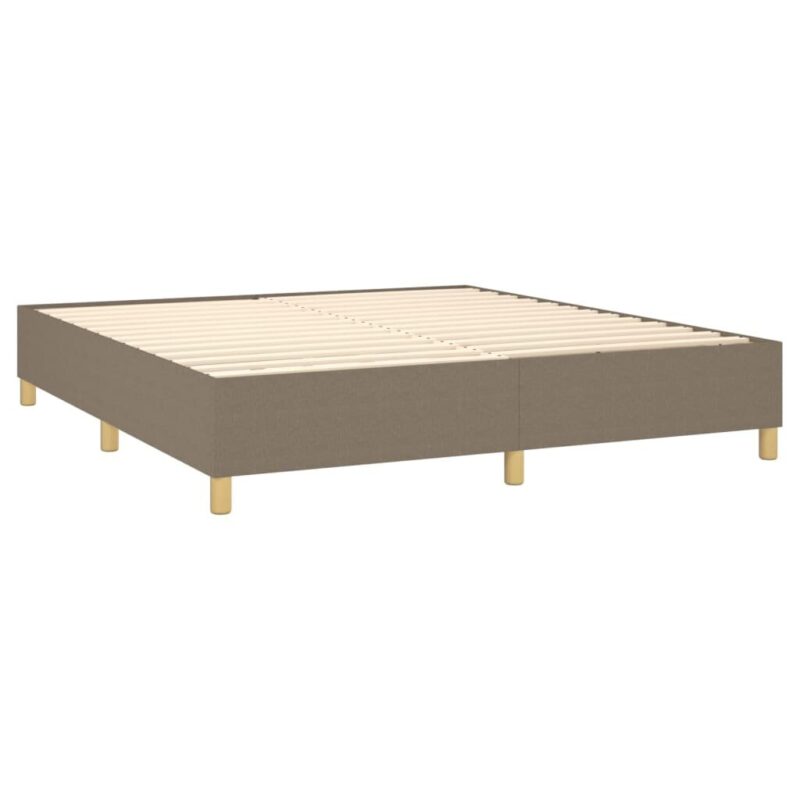 vidaXL lova su spyruoklėmis ir čiužiniu 180x200 cm taupe