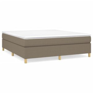 vidaXL lova su spyruoklėmis ir čiužiniu 180x200 cm taupe