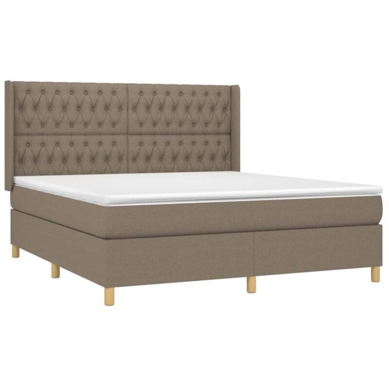 vidaXL lova su spyruoklėmis ir čiužiniu 180×200 cm audinys