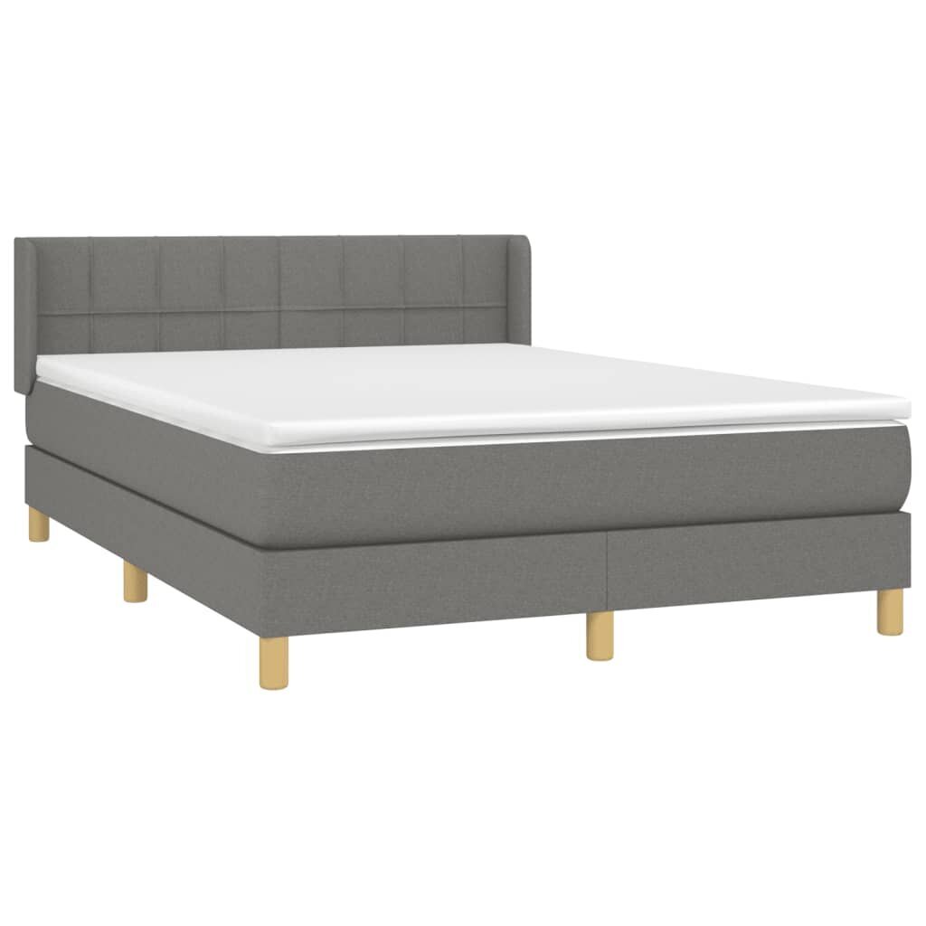vidaxllovasuspyruoklemisciuziniutamsiaipilka140x200cmaudinys0ed34kainareference  belsilt vidaXL lova su spyruoklėmis ir čiužiniu 140x200cm tamsiai pilka