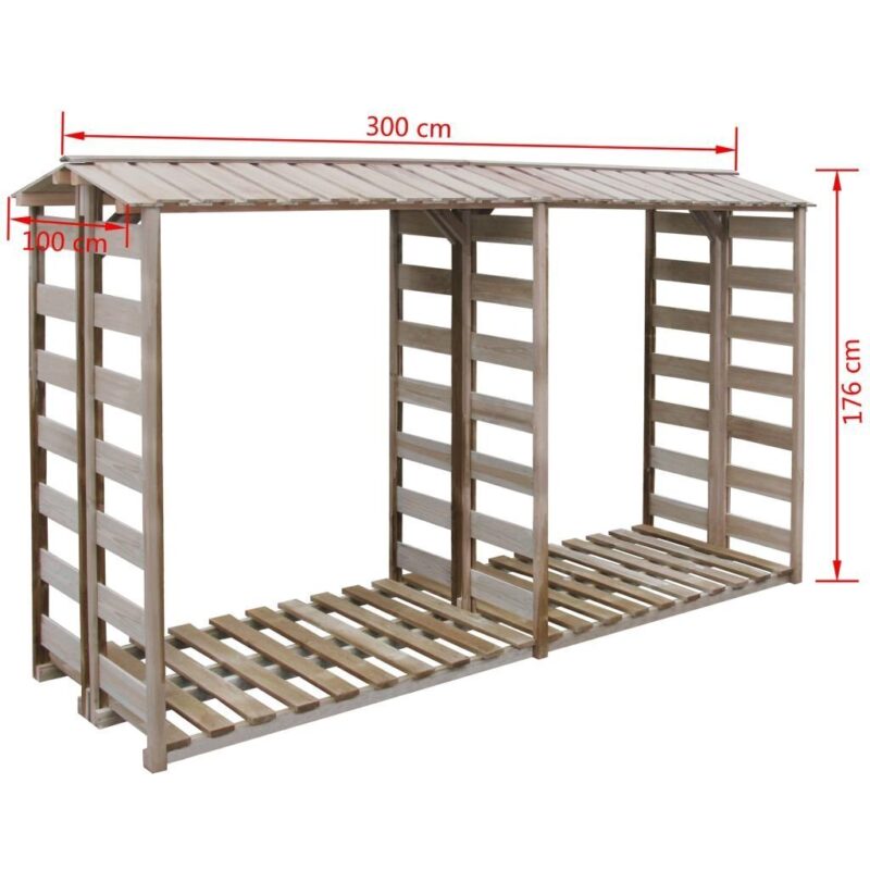 vidaXL Malkinė, 300x90x176cm, impregnuota pušies mediena - Image 3